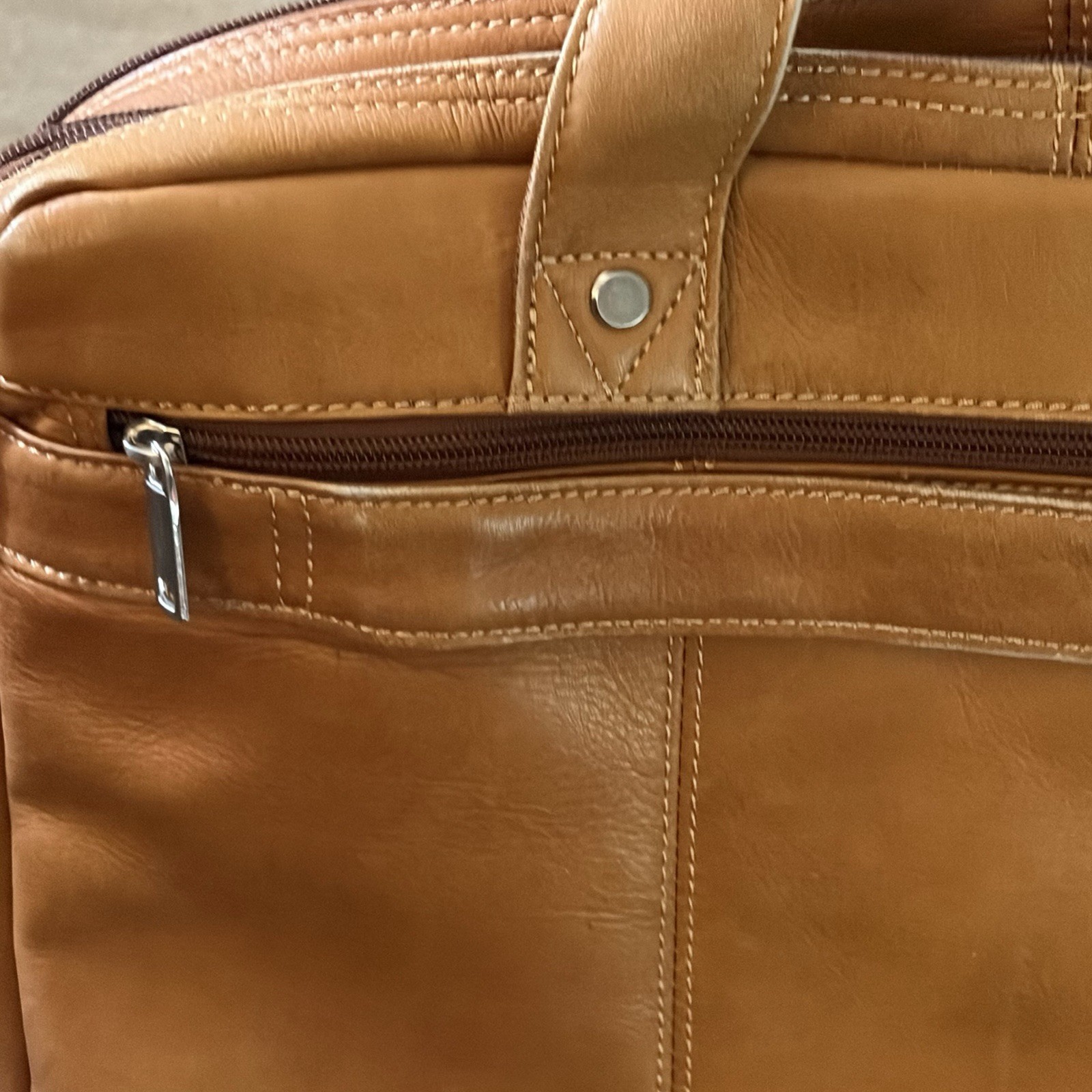 Wilson Leather Brown Soft Shell Briefcase 13x 17 Satchel Messenger Bag Tote