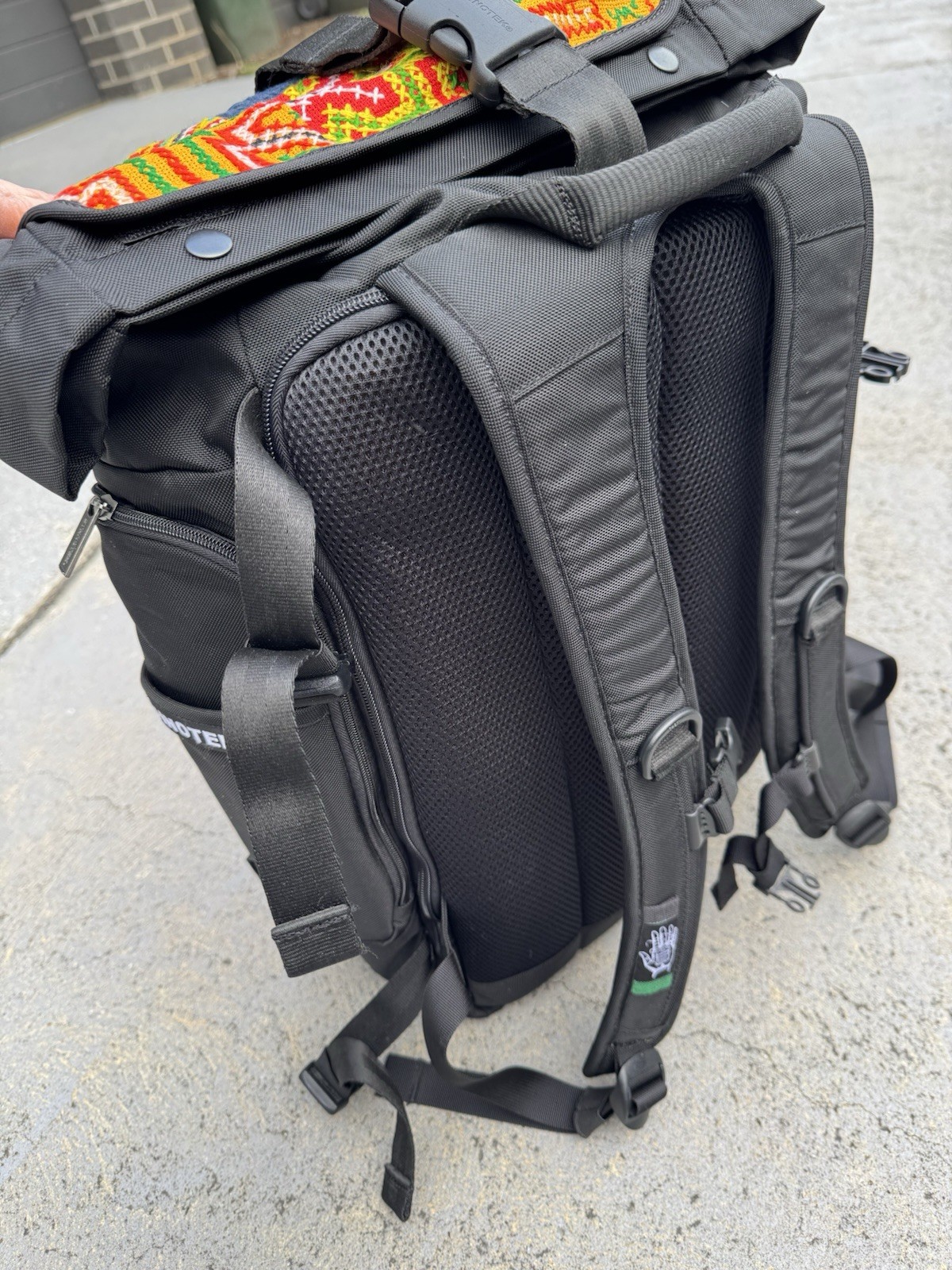 Ethnotek Raja 46L Travel Backpack Roll Top Hmong Thread Vietnam Laptop Bag