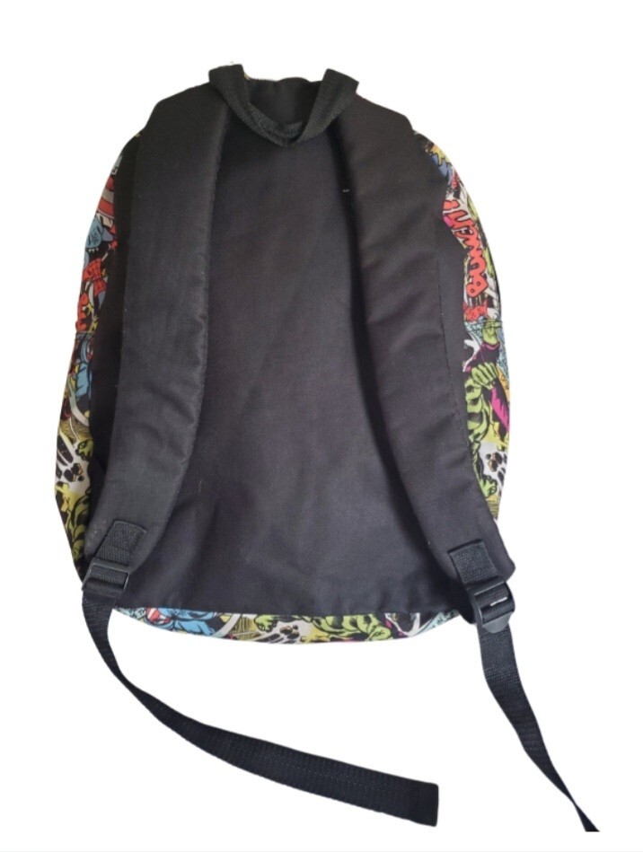 Marvel Backpack Comics Spiderman Hulk Ironman Heroes Comic Strip 18″ Bag