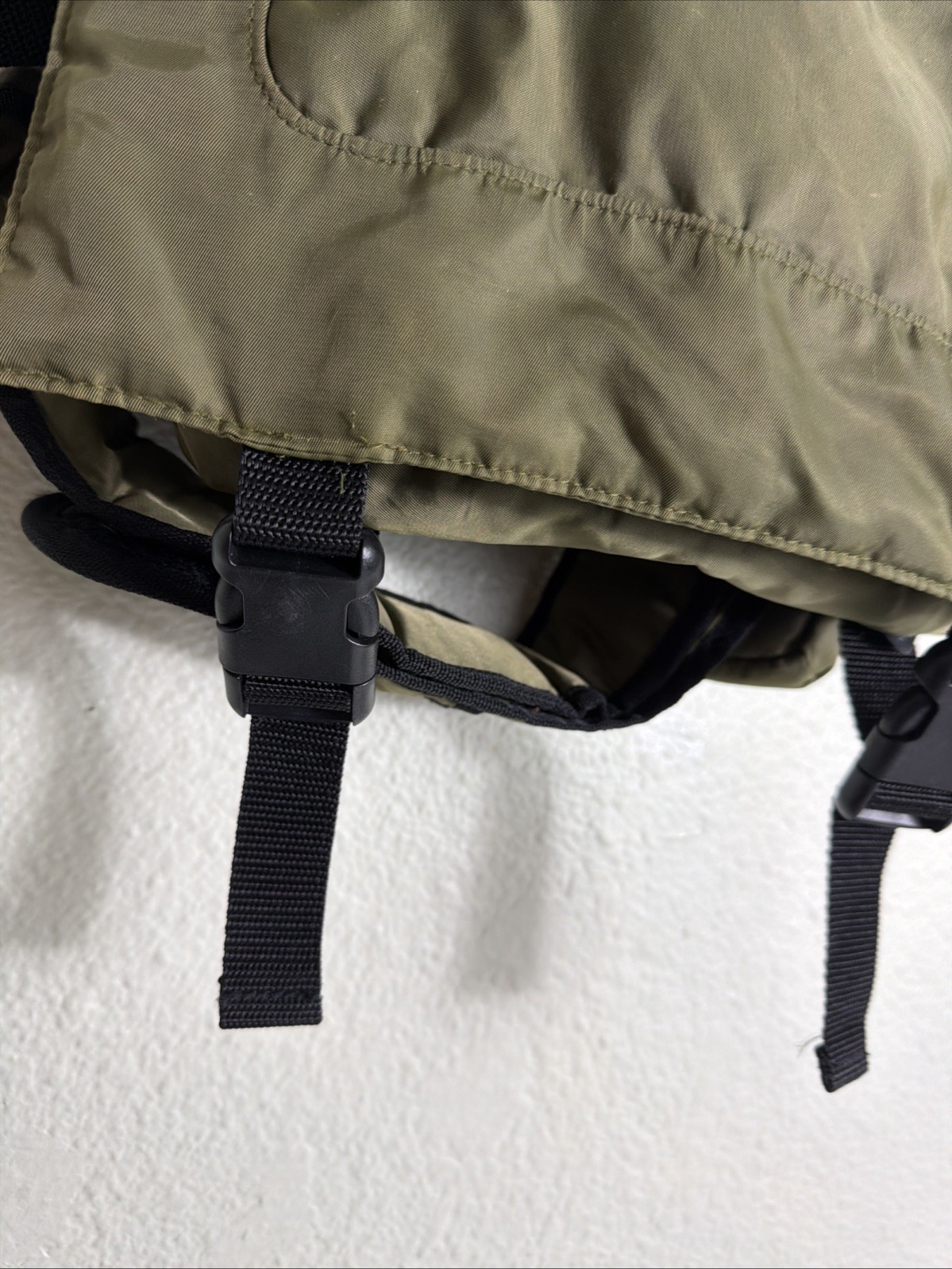 Toppers Brand Army green Polyester Sling Bag Hook Loop 13x11x5