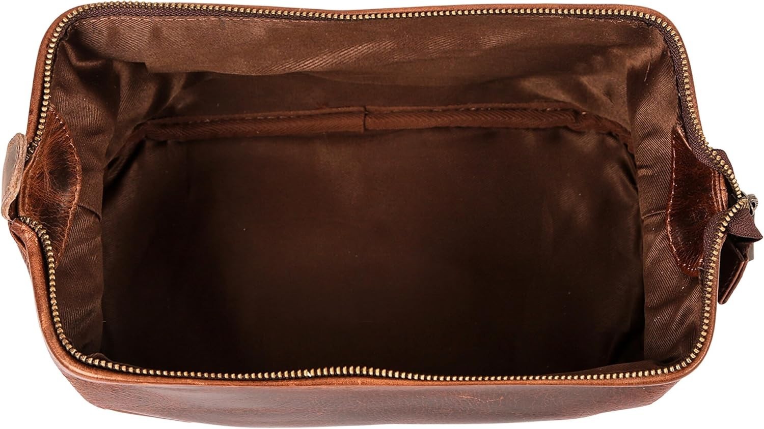 Leather Toiletry Bag for Men, Premium Dopp Kit, Travel Organizer, Size 10 inch