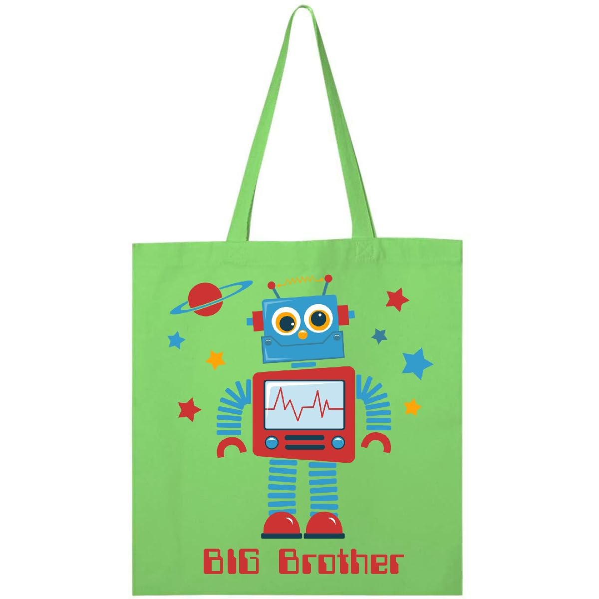 inktastic Robot Big Brother II Tote Bag Lime Green 23fc4 One Size,