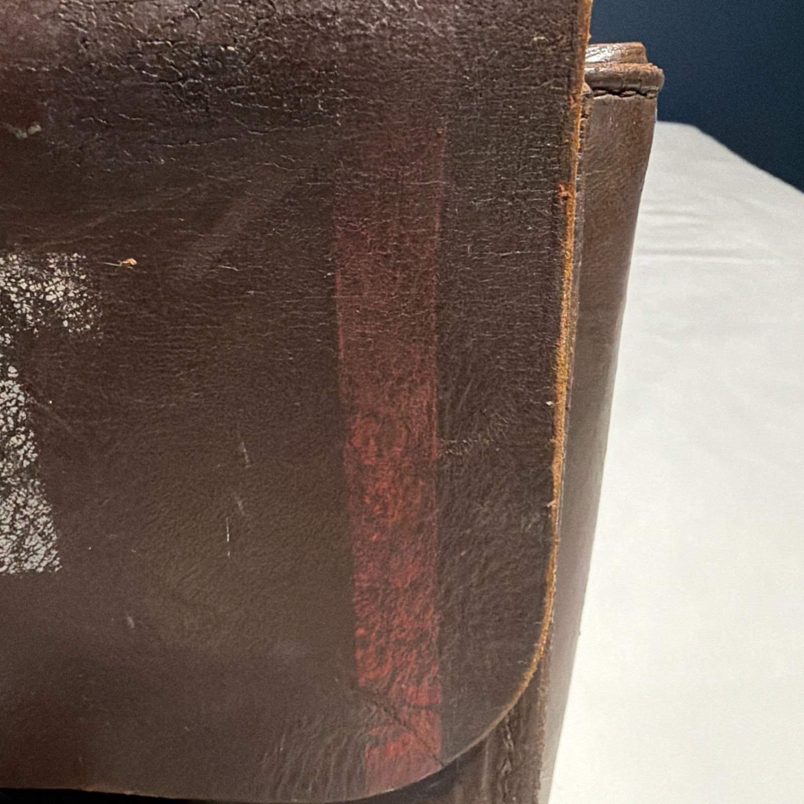 Vintage US Military Pilots Briefcase Brown Leather Briefcase Bag Movie Prop