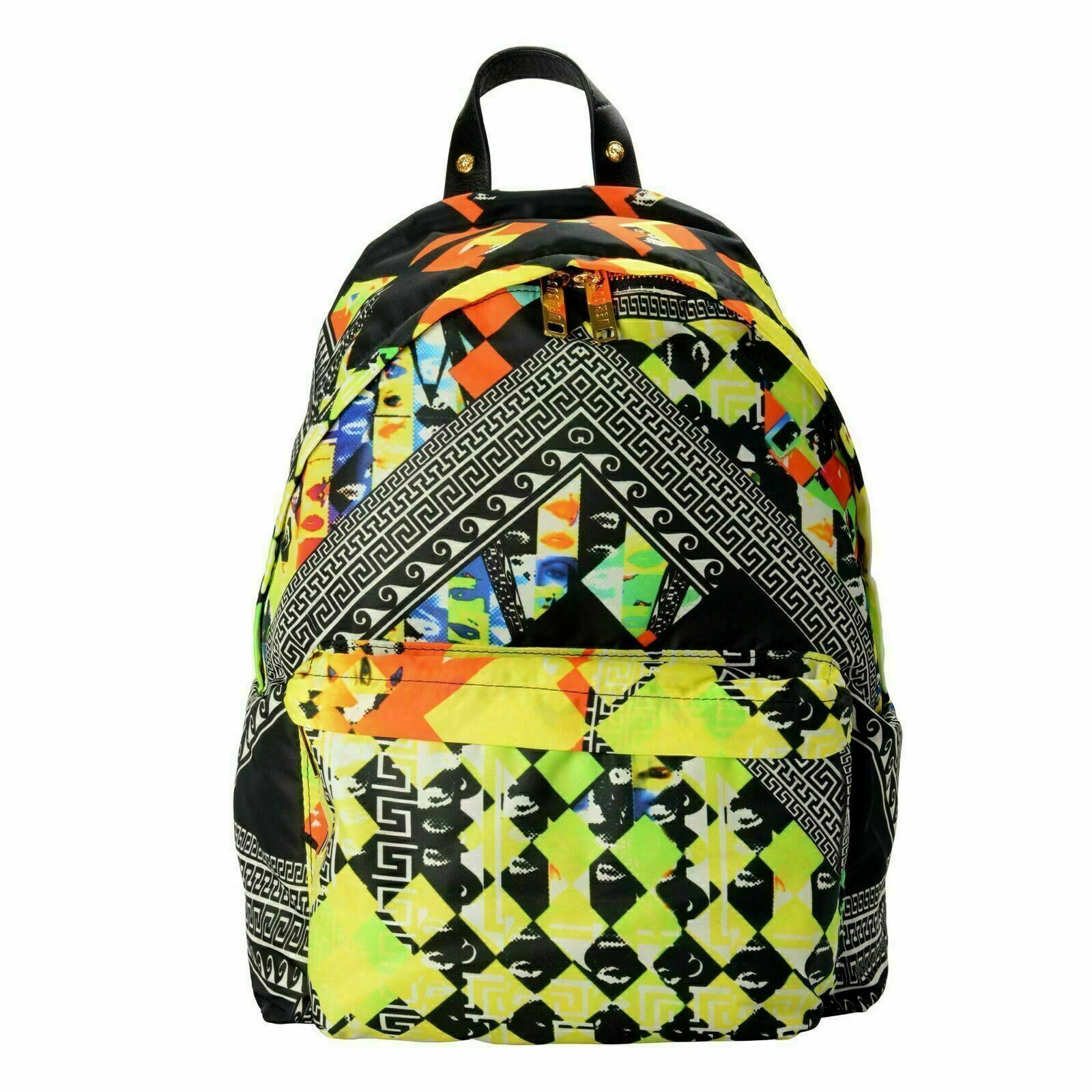 Versace Versus Trimmed Multi-Color Patterned Unisex Backpack