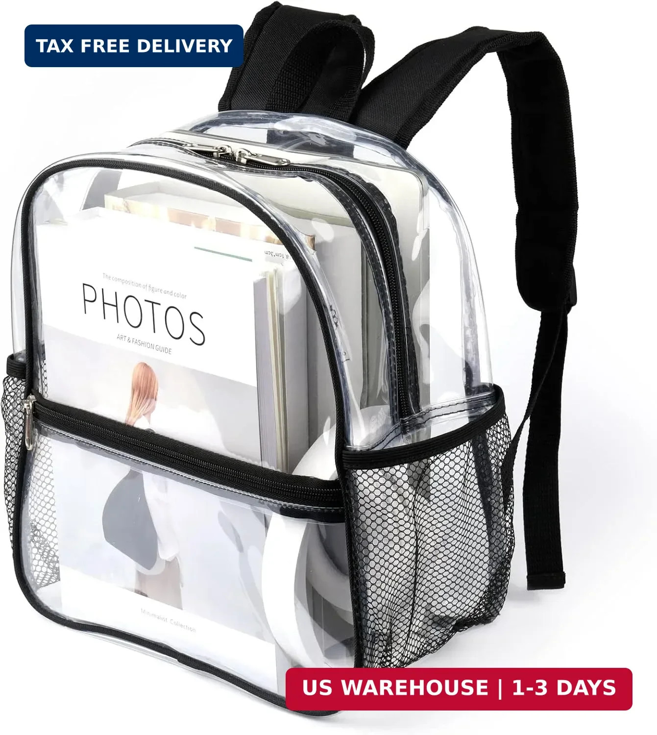 Keepcross Stadium Approved Clear Backpack 12x6x12 – Mini Clear Bag for Stadium E