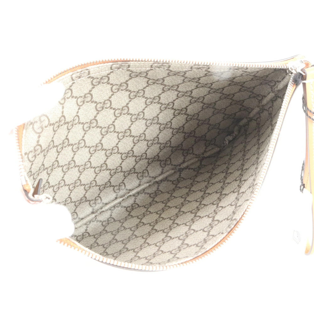 Gucci Logo Print 777165 Leather Clutch Bag Pouch Commuting Business