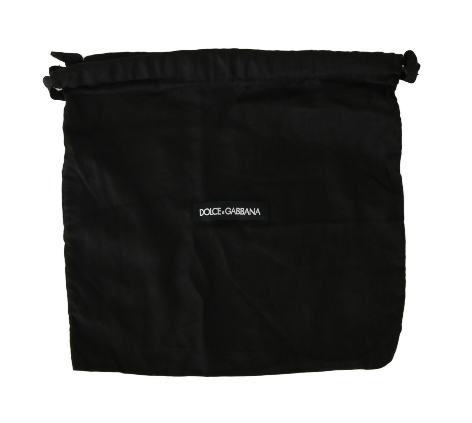 DOLCE & GABBANA Dustbag Cover Bag Cotton Black Drawstring Small 26cm x 26m