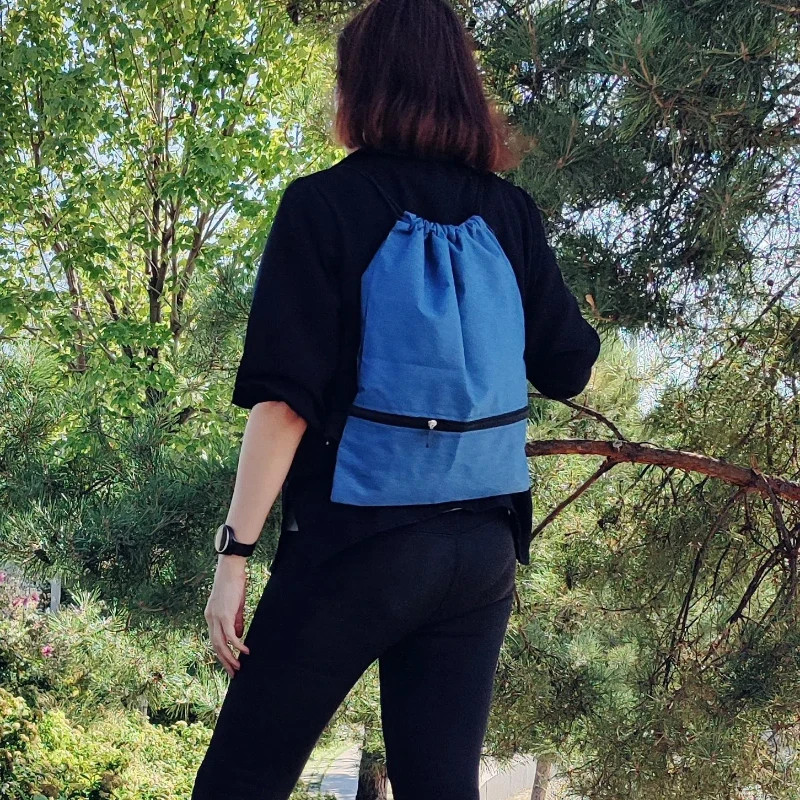 Simple Waterproof Drawstring Bag for Sports, Travel, and Daily Use