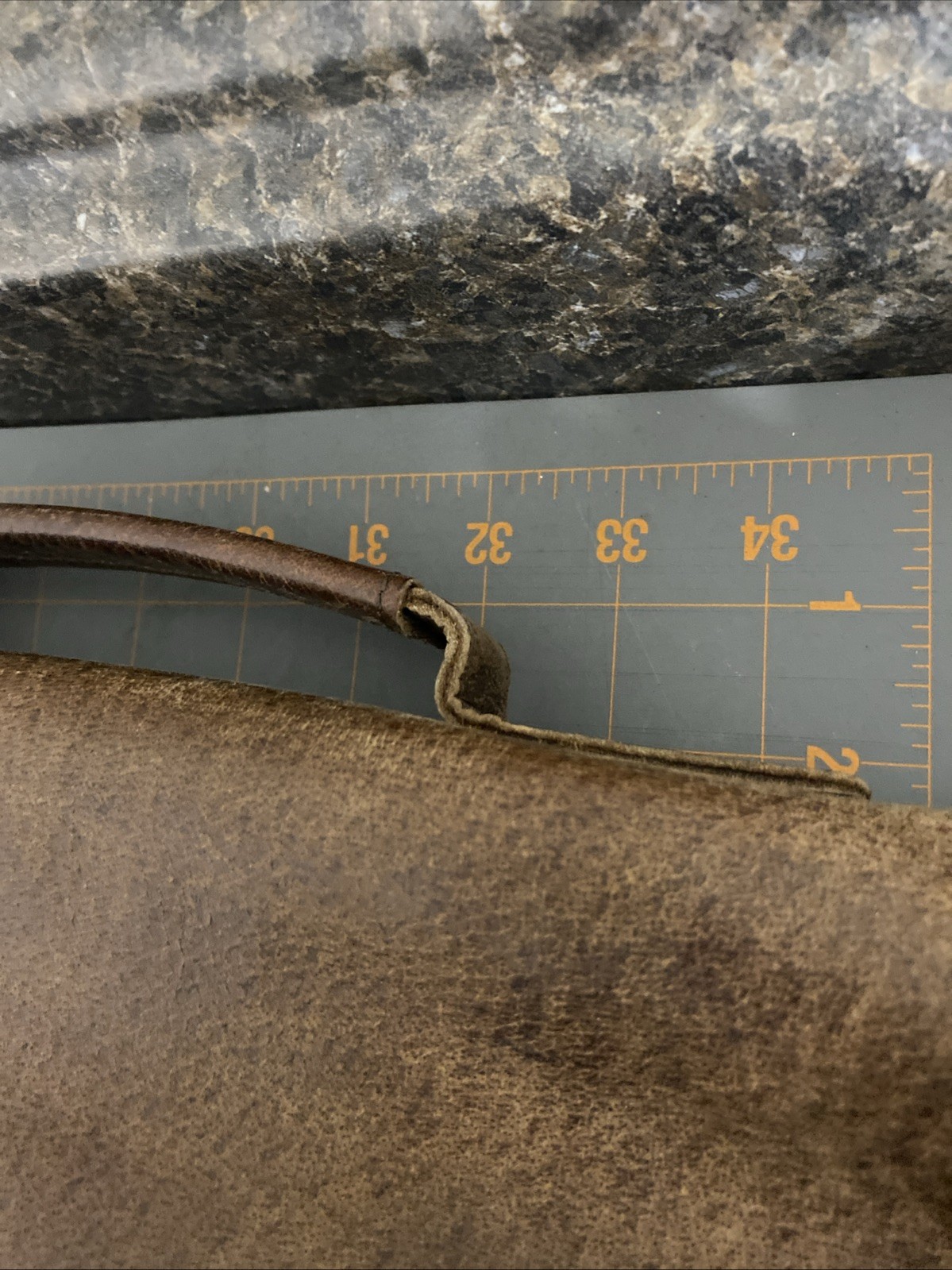 KomalC Brown Tan Buffalo Leather Briefcase Laptop Messenger Satchel Bag