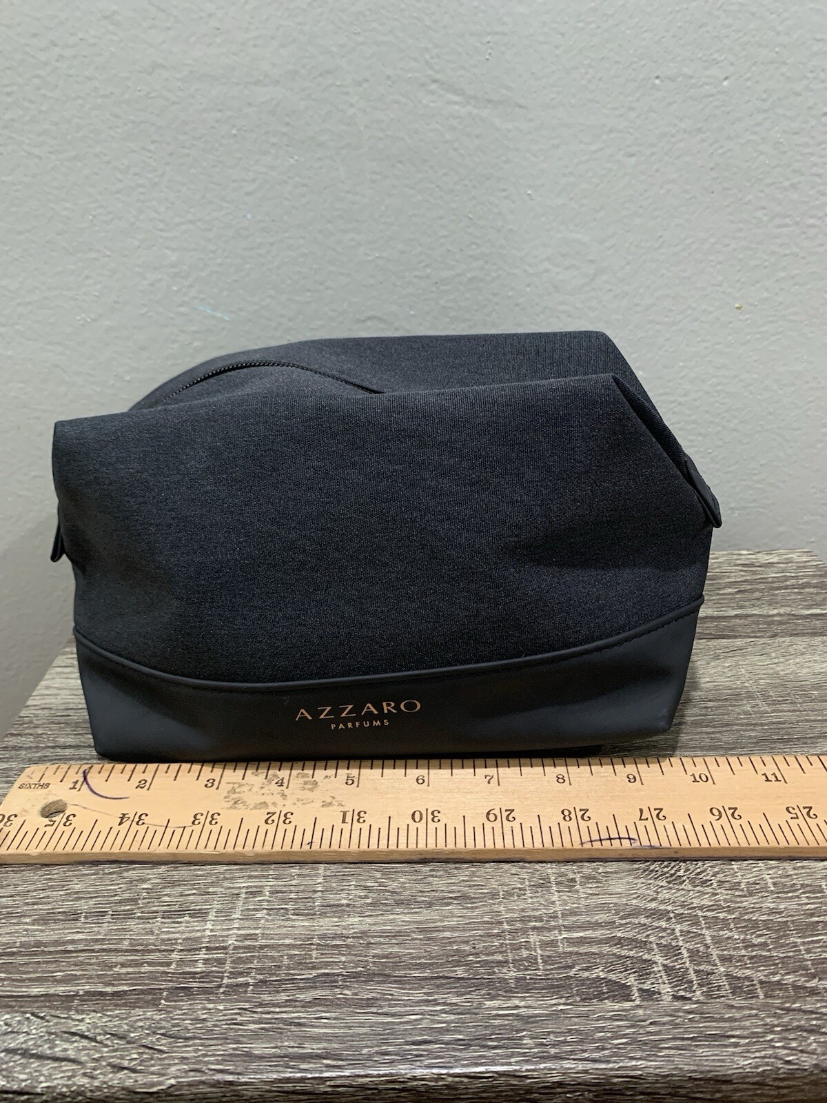 Azzaro Parfums -men’s Toiletry Pouch Black 100% Polyester NEW! Fast Ship