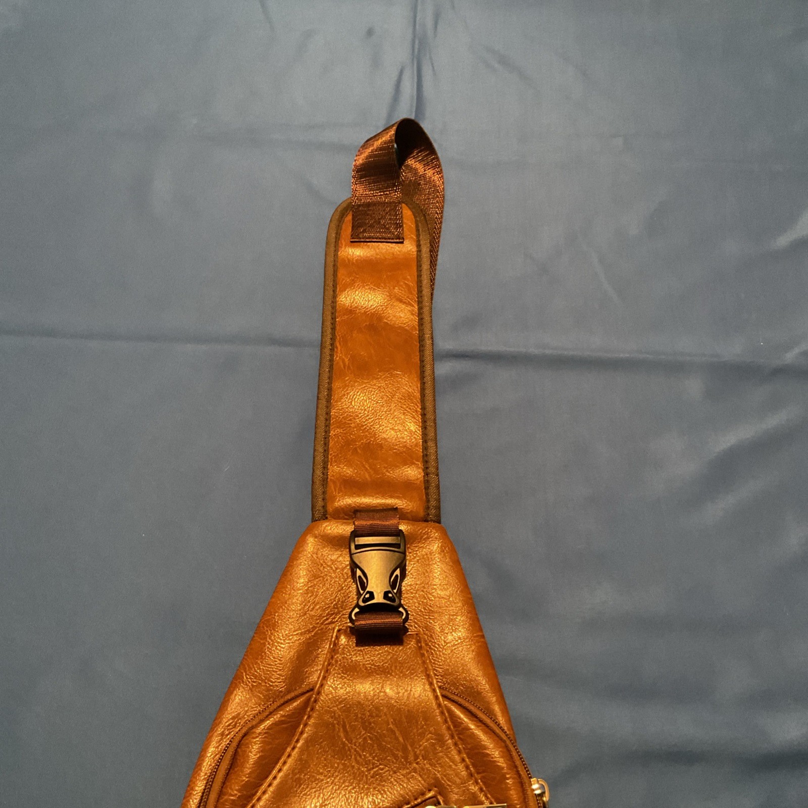 JUMO CYLY Polyurethane Leather Men’s Shoulder Crossbody Sling Bag with USB Port