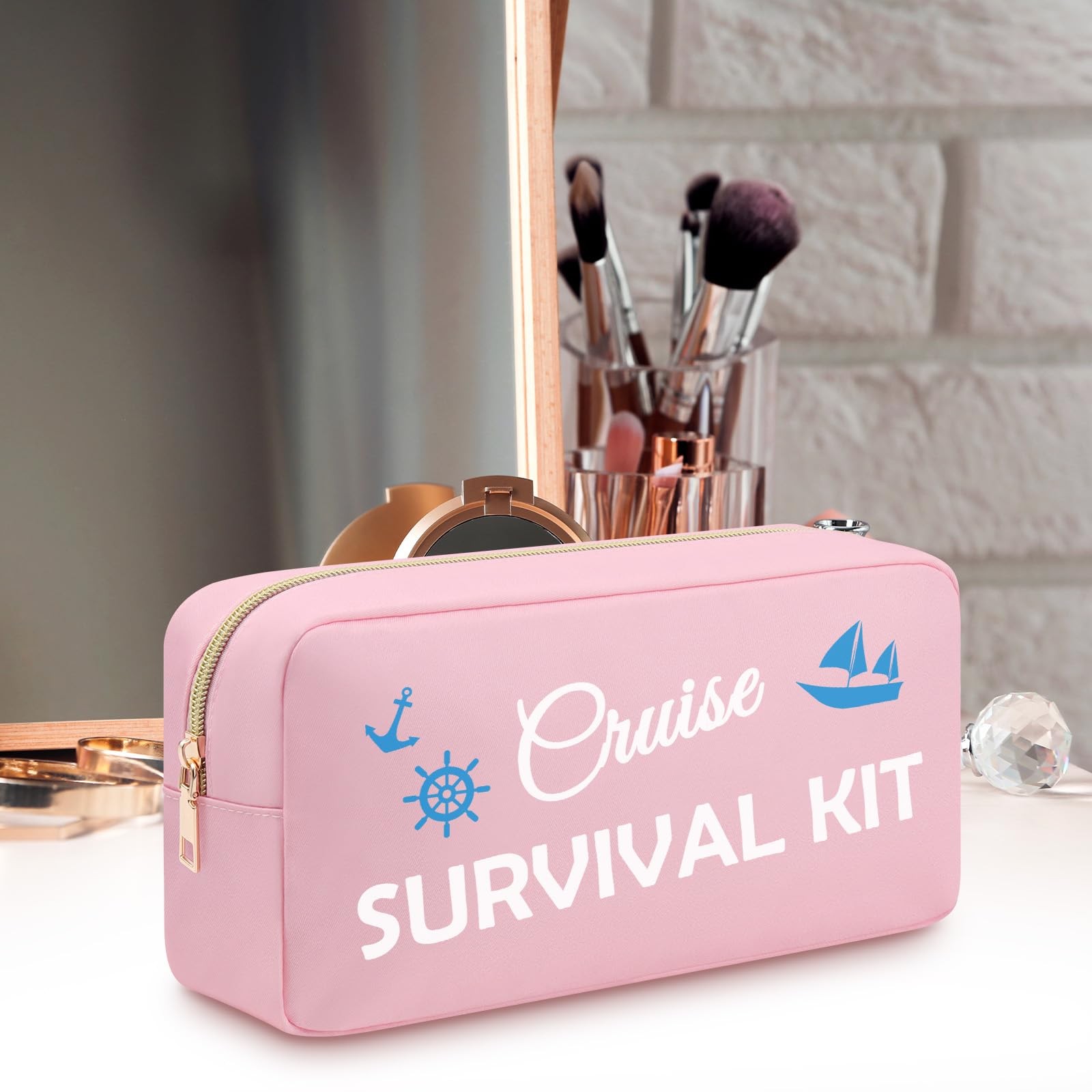 Heigebi Cruise Gifts for Women 9.4 x 5.1 x2.75 Inch, CRUISE SURVIVAL KIT