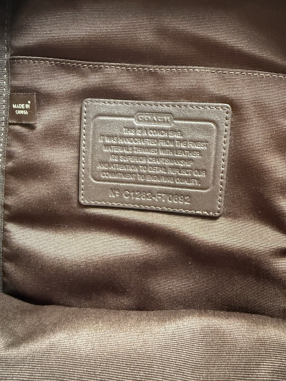 Coach Men’s Blue/Brown Solid Sling Bag Zip Closure Adjustable Shoulder Strap