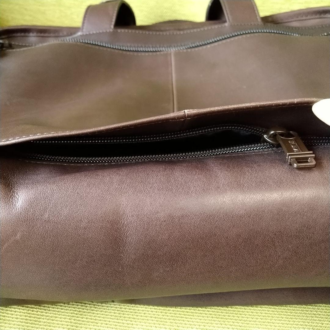 TUMI Genuine Leather Business Bag Brown 32.5cm x 42cm x 12cm