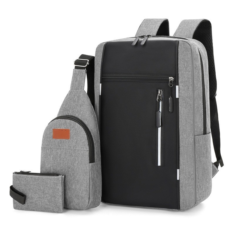 New Black Business Laptop Waterproof Backpack Set Travel College School Bag