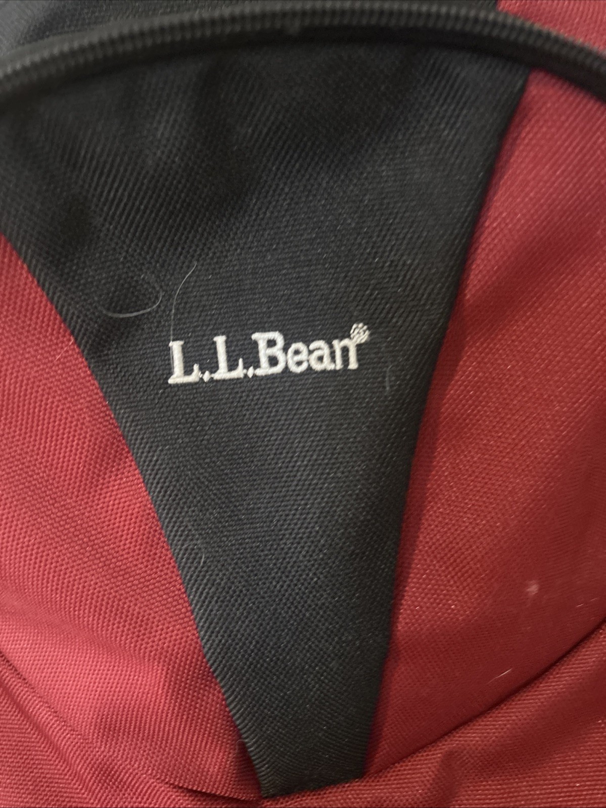 Large Maroon Heavy duty Ll Bean Backpack Single Strap Side/top Handle
