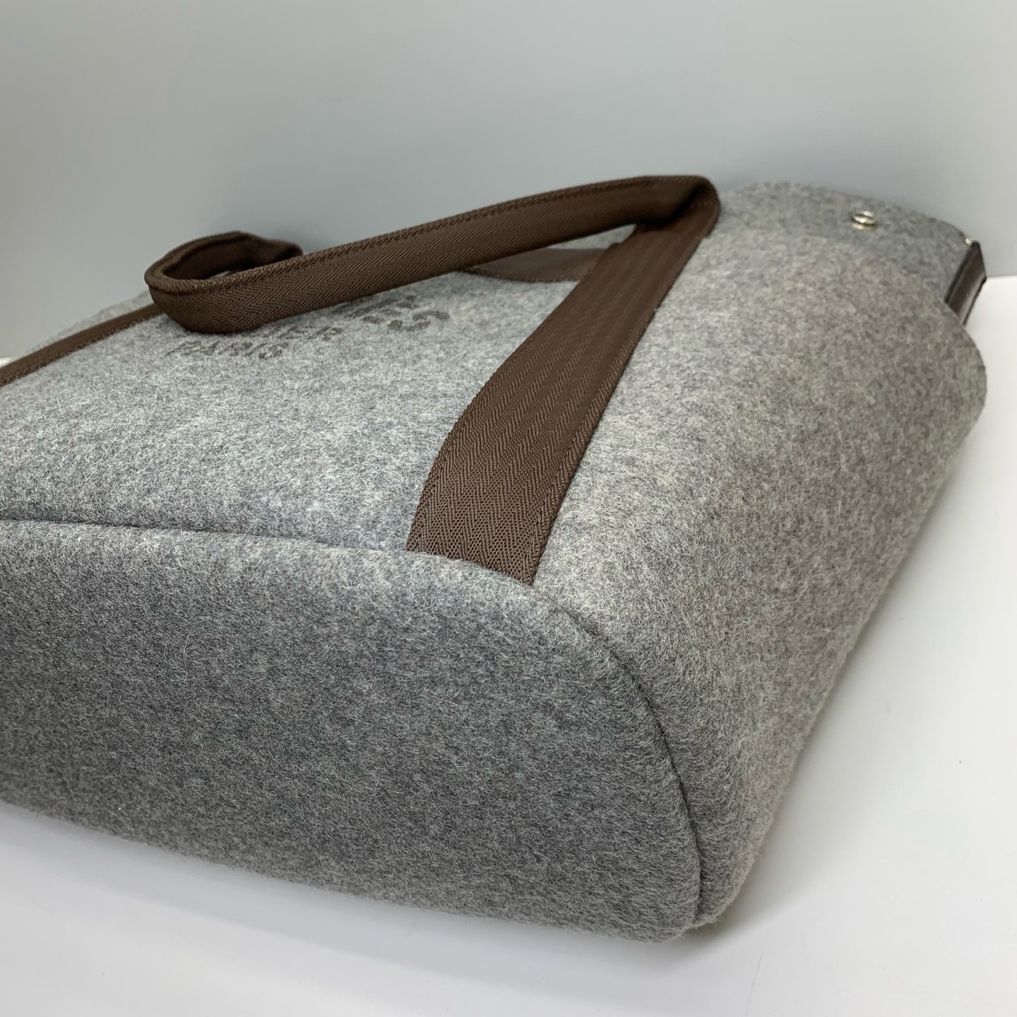Hermes Pre-Owned Authentic Groom Bag Storage bag Satchel Grey 39*32*16cm