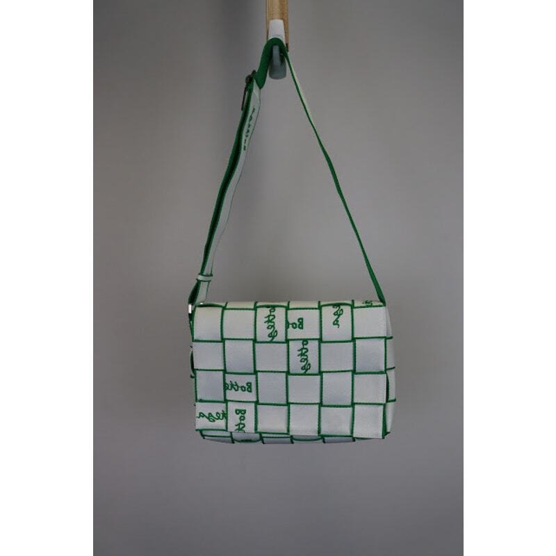 BV Intrecciato Canvas Webbing Cassette Crossbody Bag White/Parakeet OS