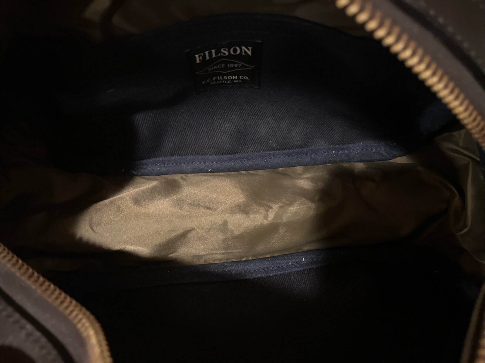 🔥 USA NEW FILSON Rugged Twill Leather Travel Kit Dopp Bag Navy Blue MiUSA NWOT