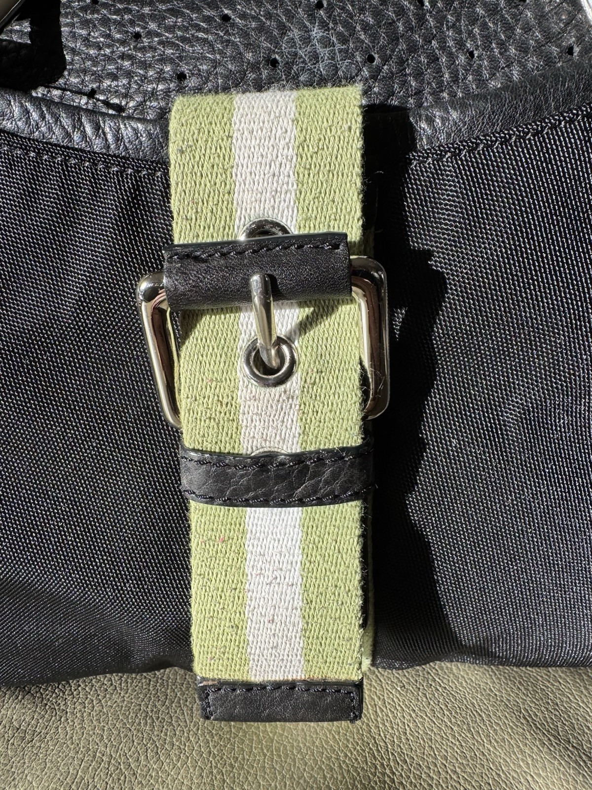 cole haan trinity Leather And Nylon Duffle Bag Vintage Dome Shaped : Clean