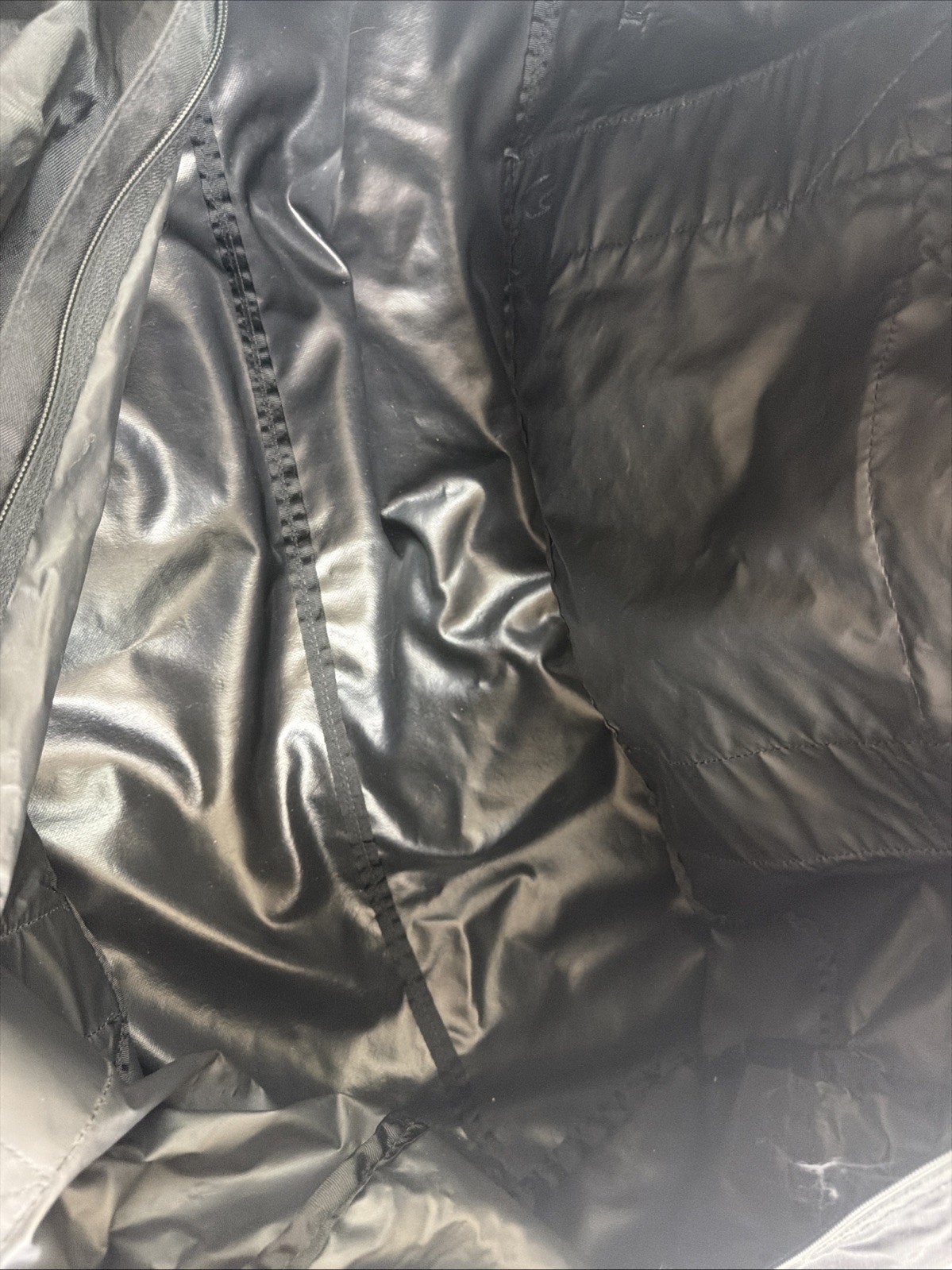 LL Bean Black Duffle Bag With Shoulder Strap Large 33x18x11