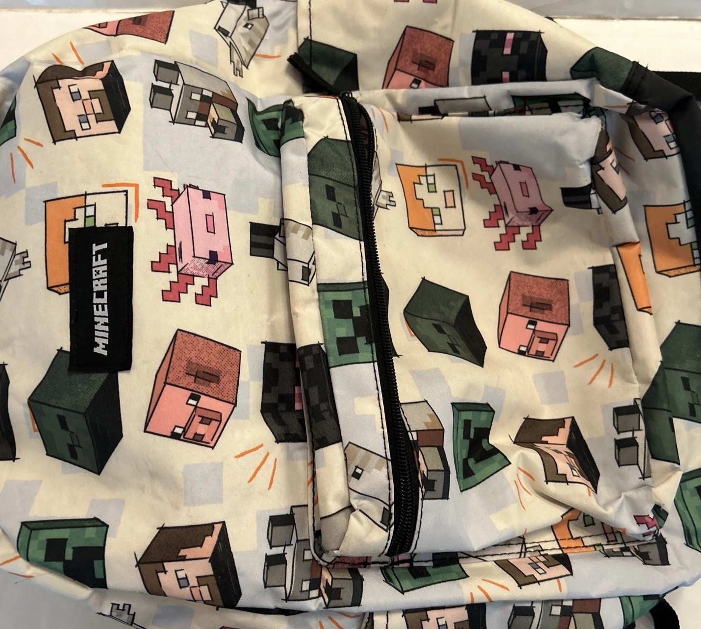 Minecraft All Over Creeper Character Print 17″ Backpack with Laptop Sleeve