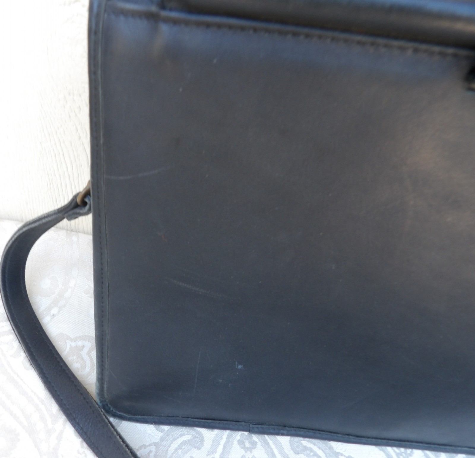 Vintage JACK GEORGES LEATHER BRIEFCASE BAG