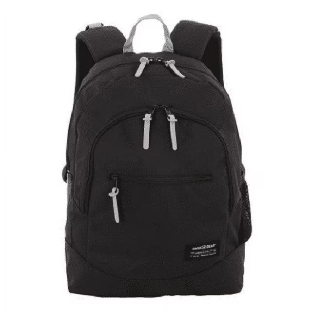 SWISSGEAR DAYPACK POLYESTER BACKPACK, BLACK *DISTRESSED PKG