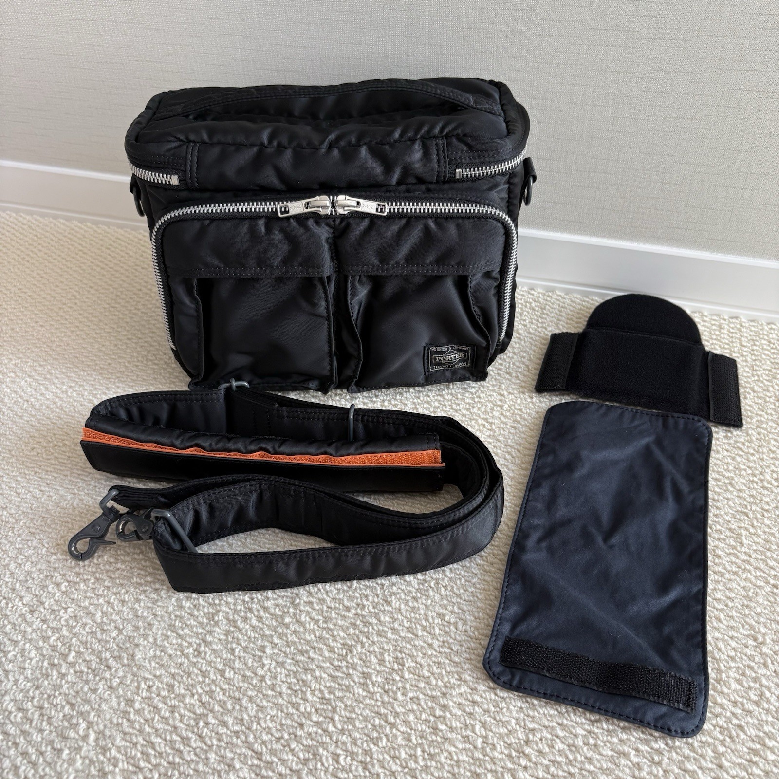 Porter Tanker Camera Bag Black Nylon Twill Padded Used Excellent Condition Japan
