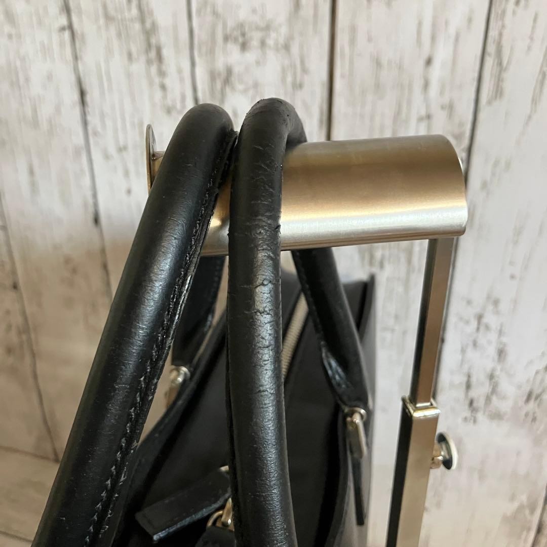 MORABITO Leather Business Briefcase Black 41cm x 30cm x 7cm Classic Bag