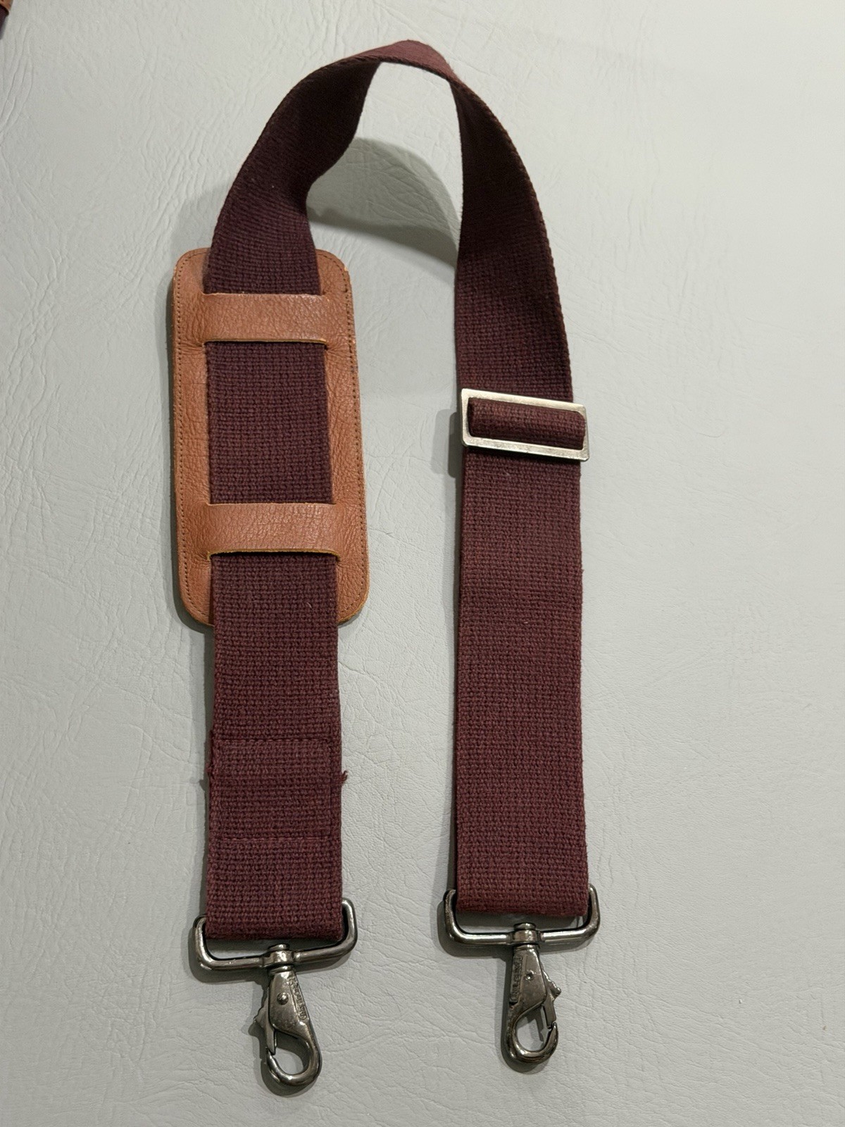Lands End Bag Heavy Canvas Leather Duffle Deluxe Square Rigger Burgundy USA