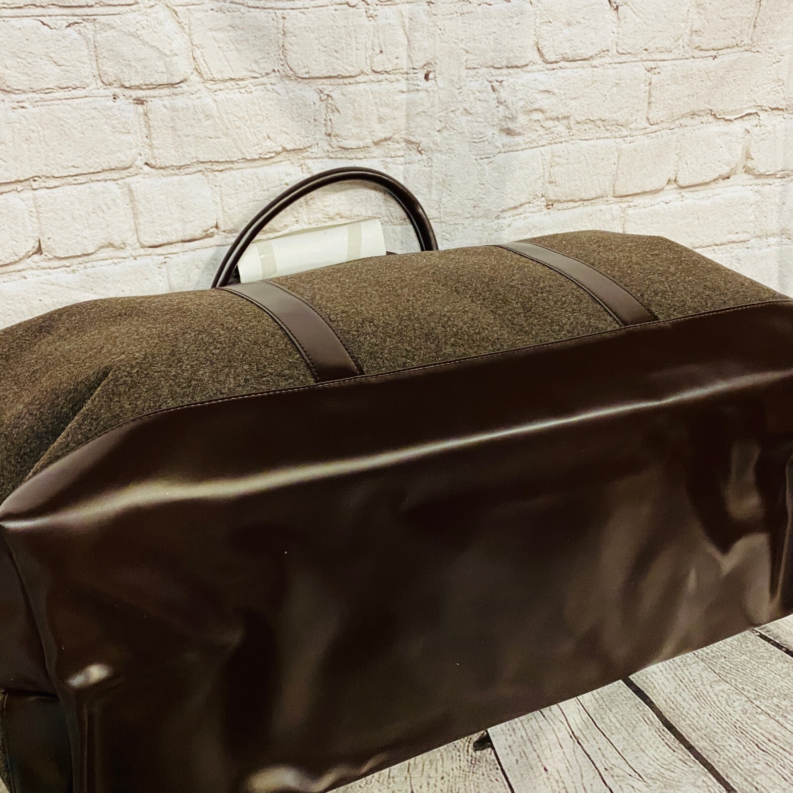 ARAMIS MEN SUEDE DUFFLE BAG BROWN – NEW