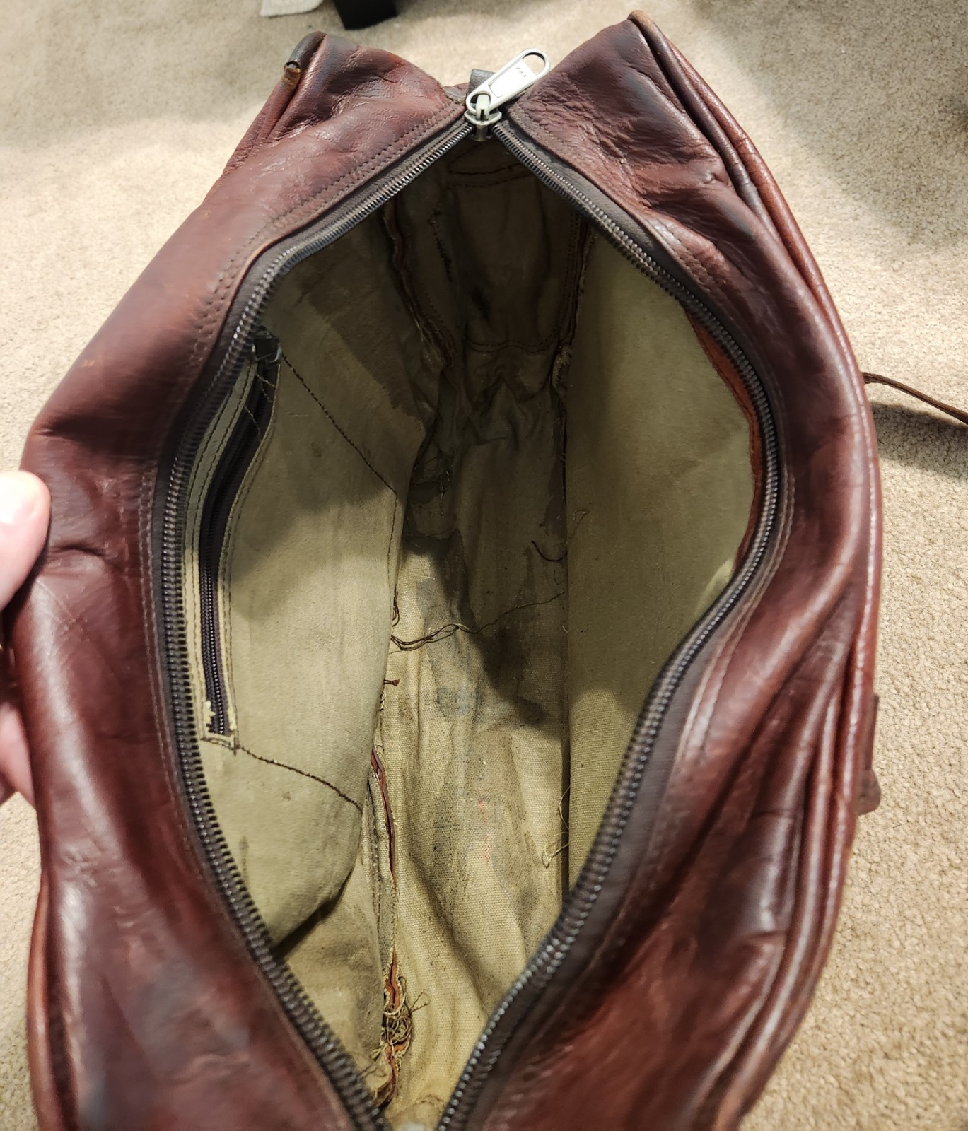 Buffalo Jackson Trading Co Leather Messenger Bag