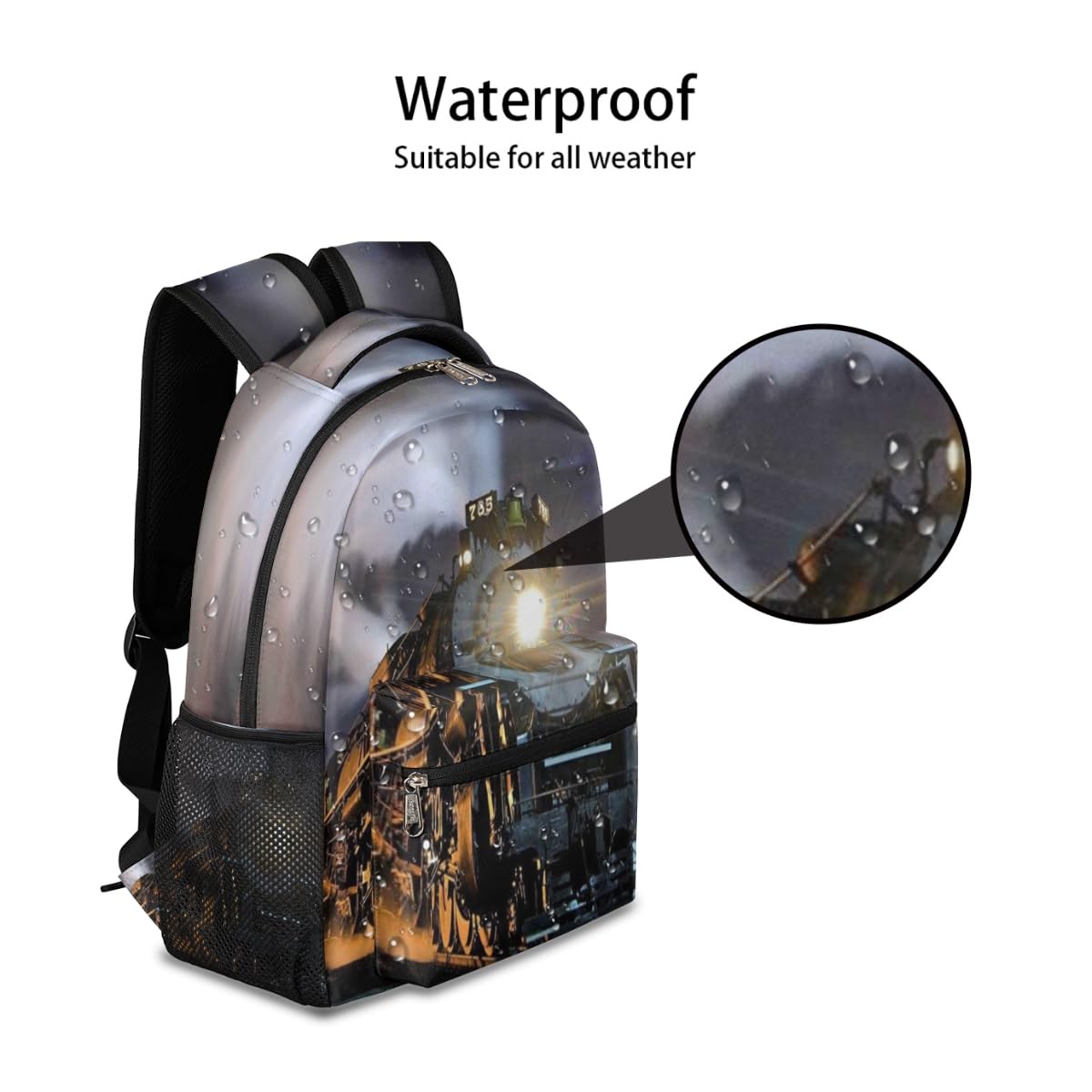 Kid Vintage Locomotive Train Backpack for Boys,Train Backpack Student College…