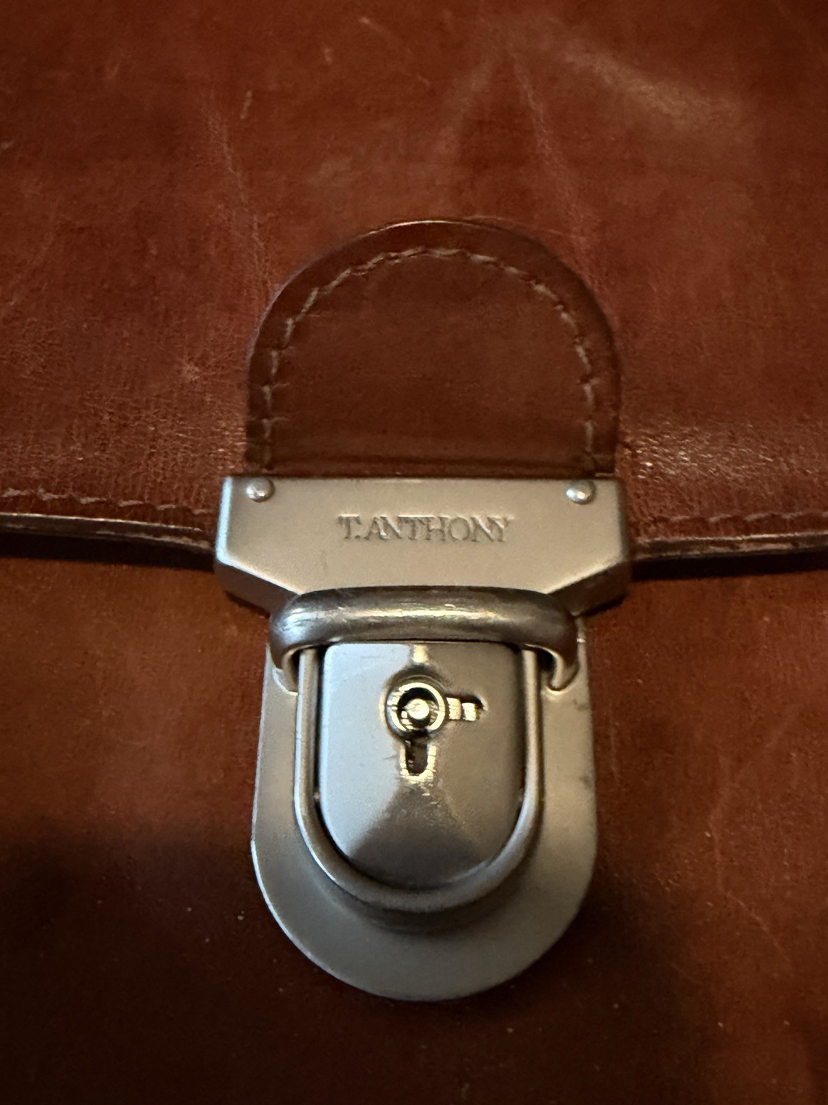 Vintage T Anthony Soft Leather Briefcase – Cognac Brown Italian Leather — READ