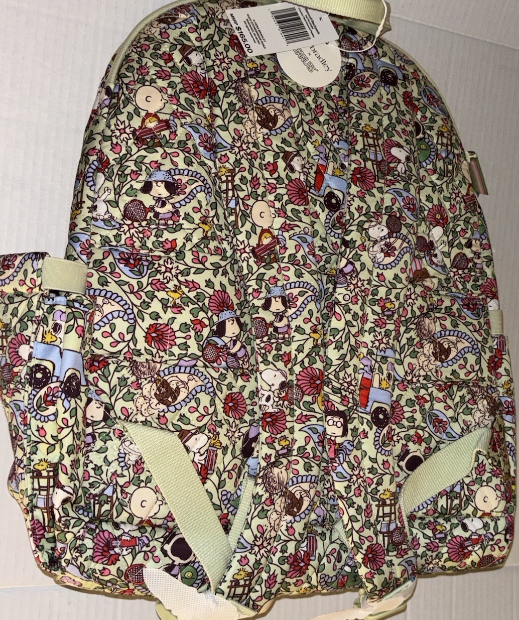 Vera Bradley Bancroft Backpack Bag Snoopy Country Club Peanuts Paisley