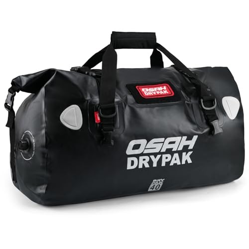 Waterproof Duffel Bag – Motorcycle Dry Bag Tail Bag with Large 40L Black