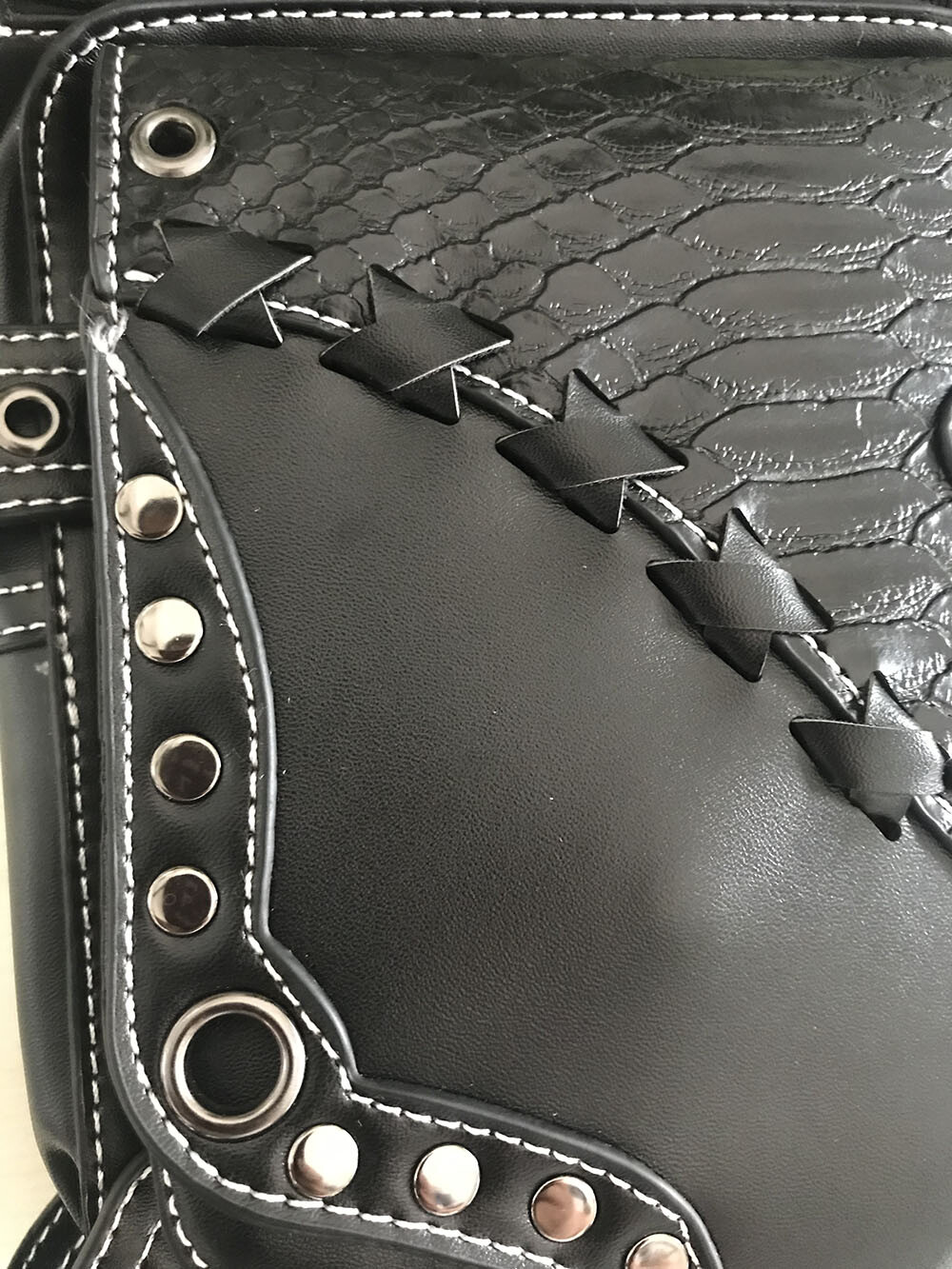 New PU Leather Gothic Steampunk Rock Punk Shoulder Crossbody Leg Waist Bags