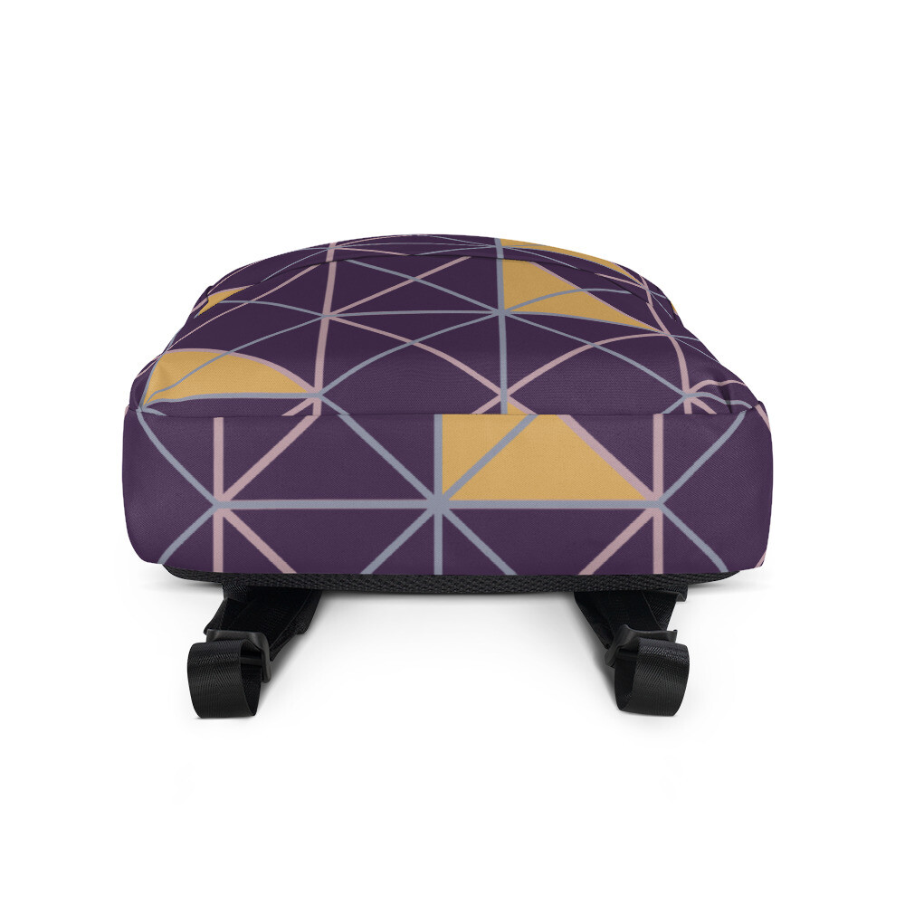 Abstract Squares in Purple Backpack