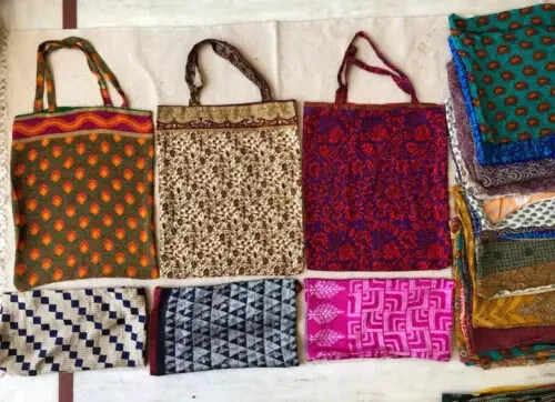 Eco-Friendly Silk Tote Bag Reusable Shopper & Carry Sustainable Reselling Bags
