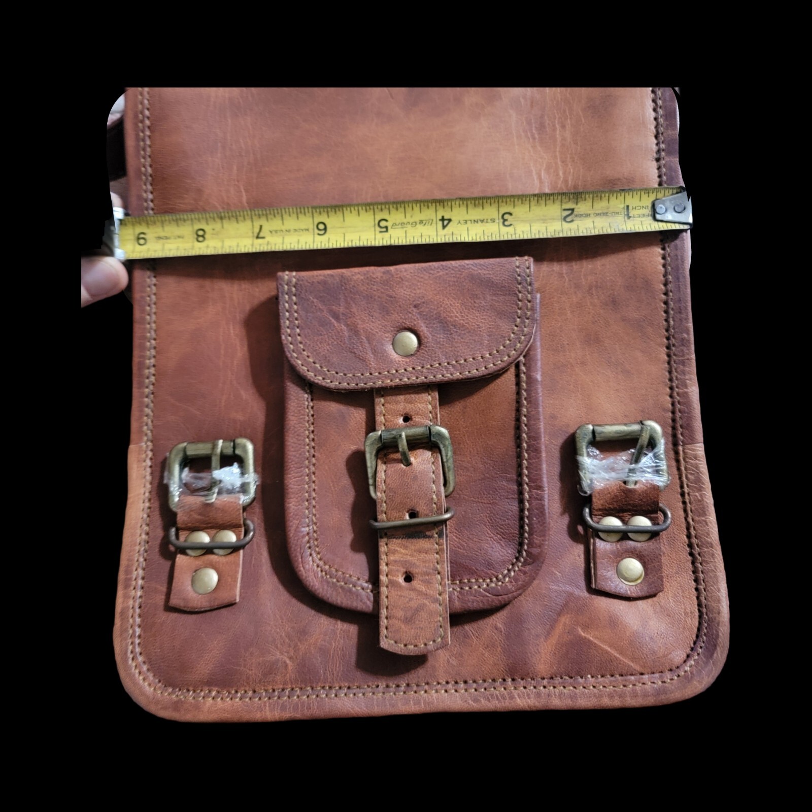 Handmade Men’s Vintage Leather Satchel Laptop Bag. Handmade By Cuero. New!!!
