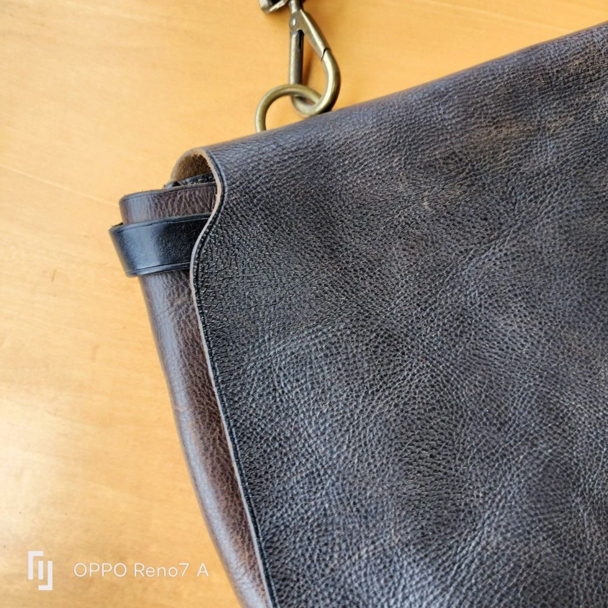 RRL Double RL Ralph Lauren Leather Messenger Bag Shoulder Bag Dark Brown