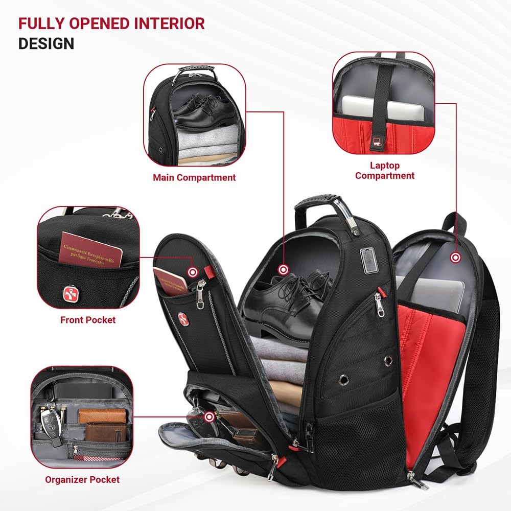 star cloud 17 Inch Travel Laptop Backpack,Business Tech Backpack with USB & T…