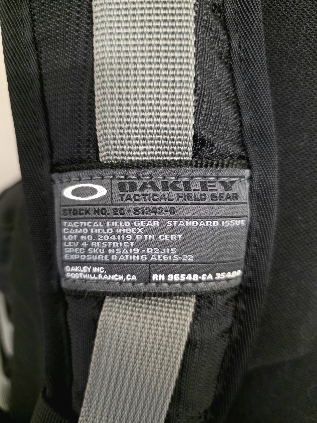 Oakley Tactical Field Gear Backpack Black Rare w/ Original Cover