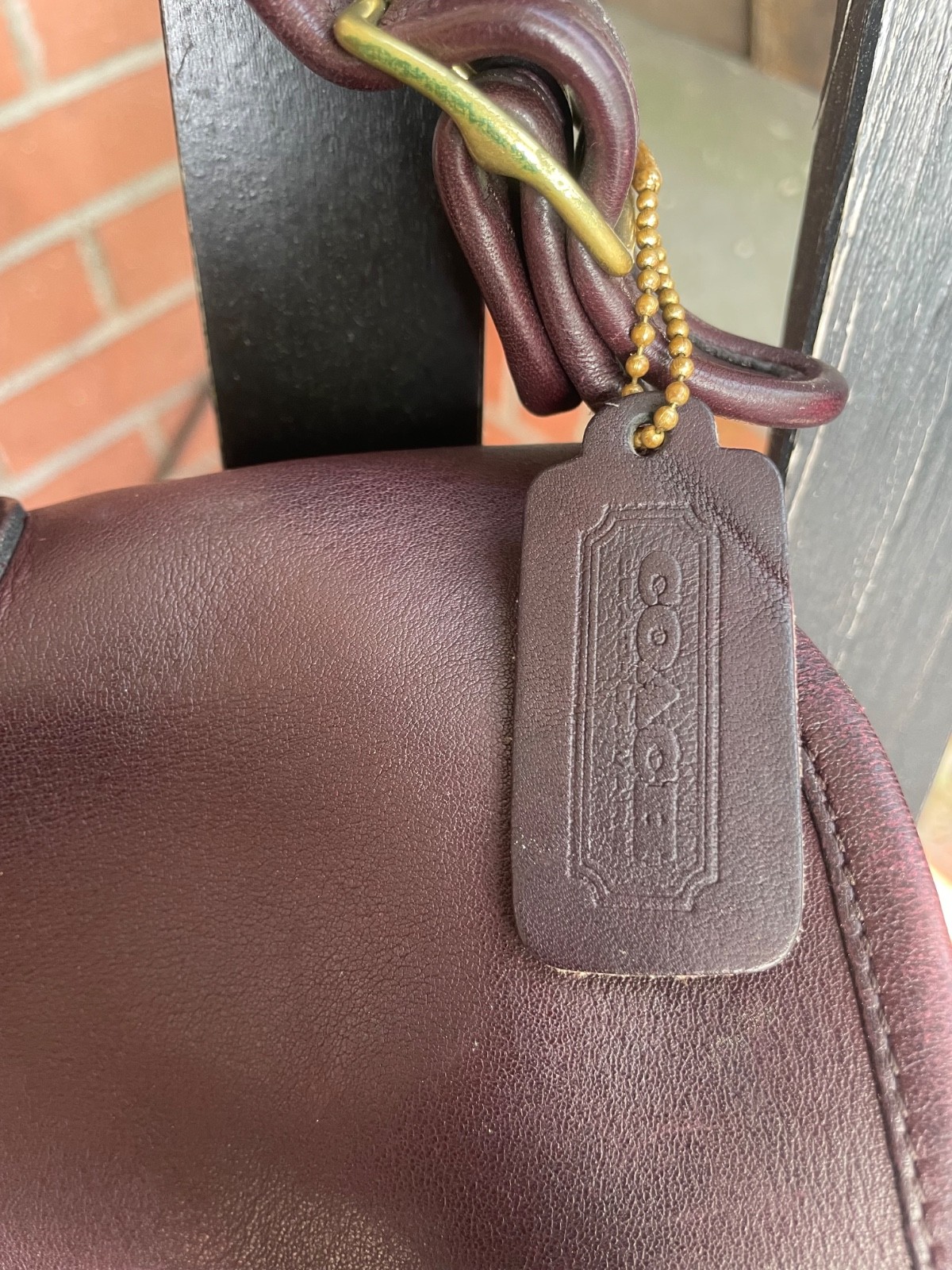 vintage Coach Metropolitan Briefcase bag in rare burgundy color made in NYC USA