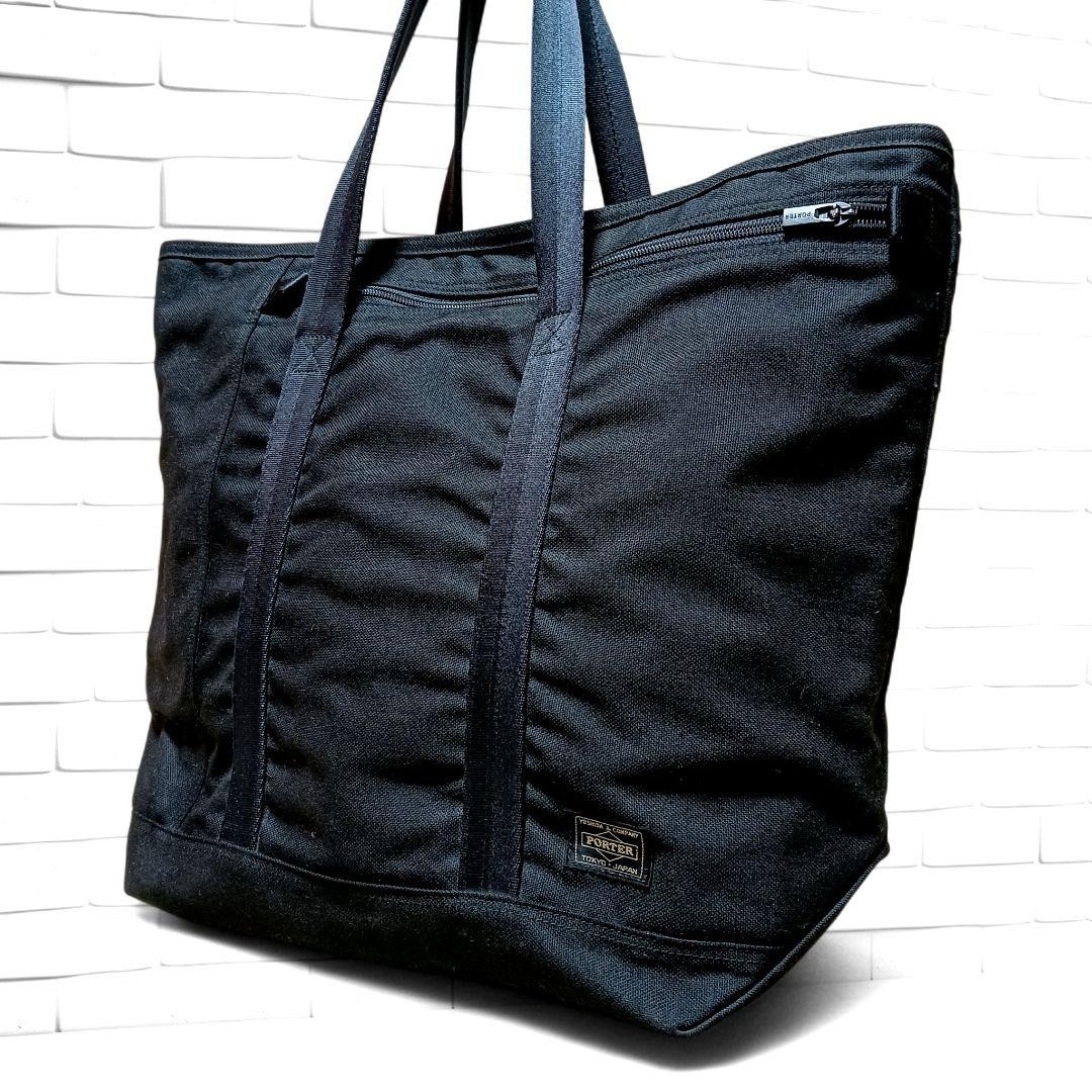 Yoshida PORTER Tension Tote Bag Black A4 Compatible Made in Japan