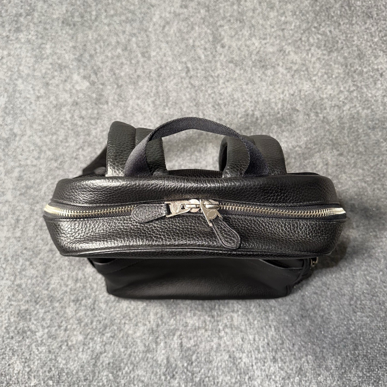 Coach Black Gotham Backpack Black Polished Pebble Leather Calf Trim Zip Pocket
