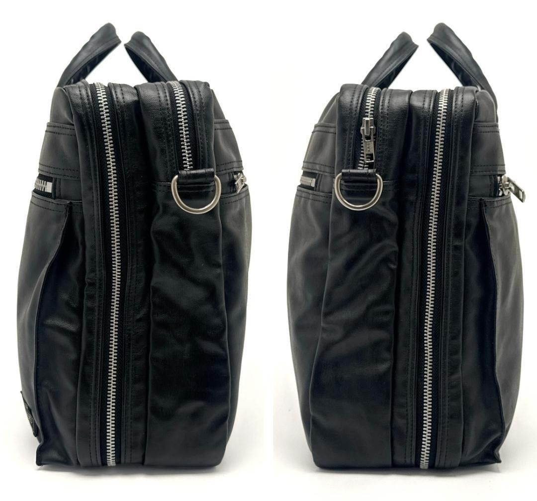 Porter Free Style 2Way Briefcase Black A4 Laptop Bag 707-08208 Excellent Japan
