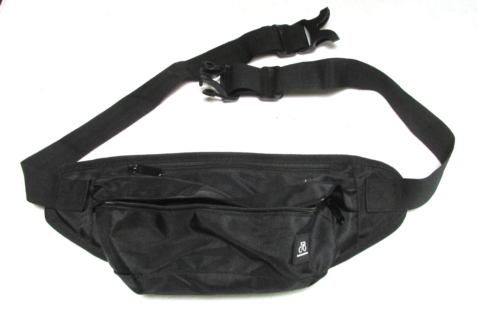 Pre-owned Fashion Cycling Bags Black Waist/Hip Fanny Pack Long Adjustable Belt