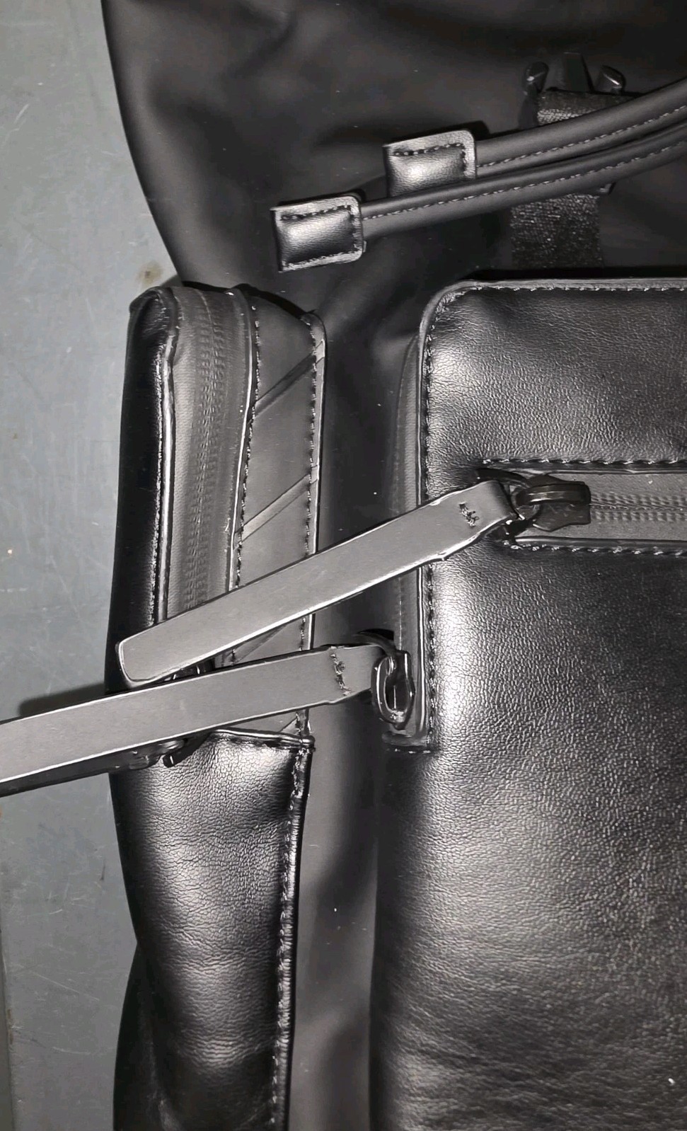 ZARA Black Backpack Drawstring Flap Buckle Zip, Adjustable Strap Pockets